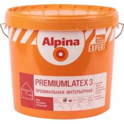 Краска акрил.в/д белая Alpina EXPERT Premiumlatex 3 Basse 1 10л=15,0кг /РБ