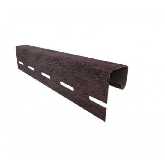 J-профиль Стоун-хаус, кирпич  коричневый