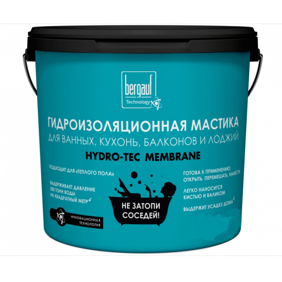 Bergauf Hydro-Tec Membrane Гидроизоляционная мастика под плиточные облицовки лето-зима 7 кг
