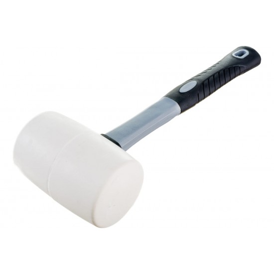 11130 Киянка резиновая, 680г, белая резина, фибергласовая рукоятка// Sparta, Китай.