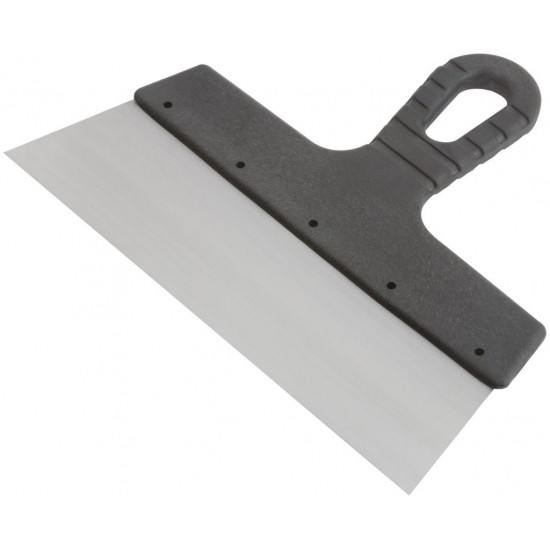 Шпатель фасадный 250 мм, нержавеющая сталь 0,5 мм, пластиковая ручка, Китай