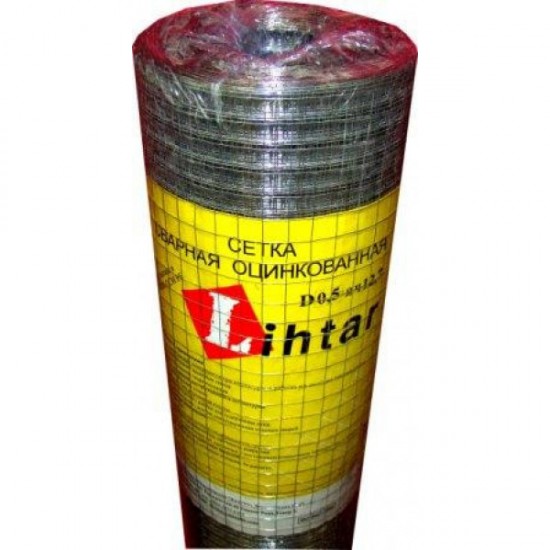 Сетка сварная  оцинкованная LIHTAR   D 0.5    яч.12,7   1*25м