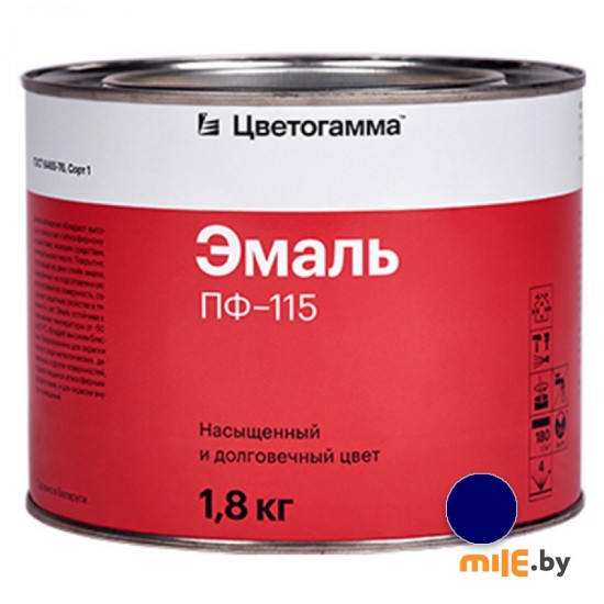 Эмаль ПФ 115 голубая ТУ 1,8 кг РБ