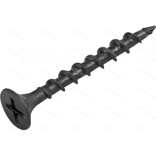 Саморез г+д 3,5*41, потай, крупная резьба, оксид (63шт.)