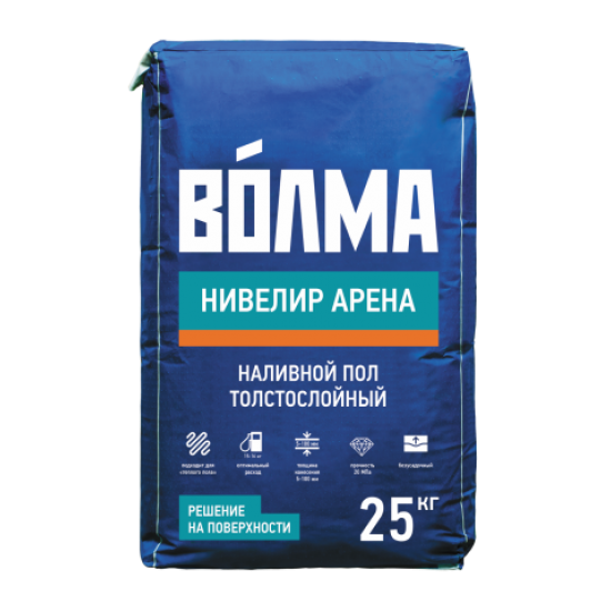 Наливной пол толстослойный "Нивелир Арена" 25кг РФ