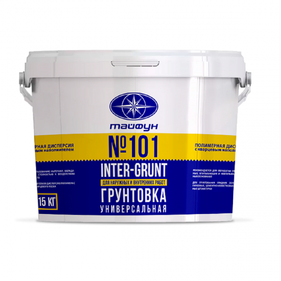 Грунтовка универсальная "INTER-GRUNT" Тайфун Мастер №101 (15 кг)
