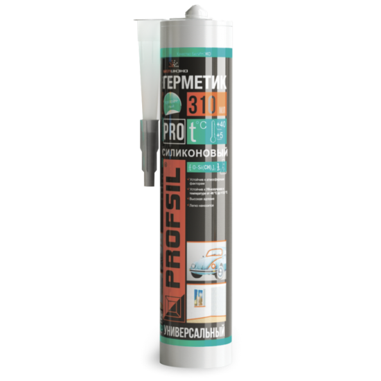 Герметик силиконовый "Profsil" универсальный прозрачный 280мл/РБ