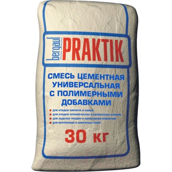 Praktik (КЛАДОЧНИК) Смесь цементная универсальная с полимерными добавками, 30 кг /РБ