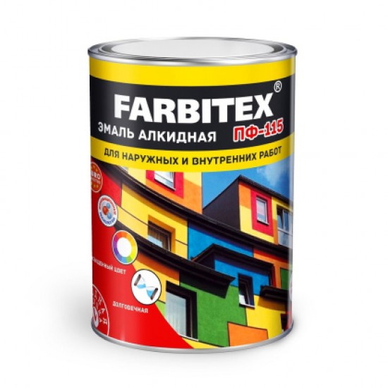 Эмаль алкидная ПФ-115 слоновая кость (1,8кг) Farbitex 4300006033 РОССИЯ