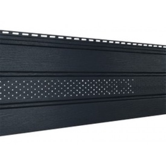 Соффит (ПВХ).0300.Н. «Проф» перфорированный частично, 433С, графитовый (3*0,3)