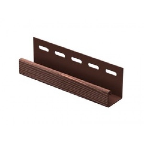 J-планка (ПВХ) ПРОФ орех темный