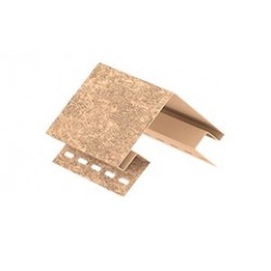 Наружный угол (ПВХ) 0076Н  Стоун-хаус, камень золотистый