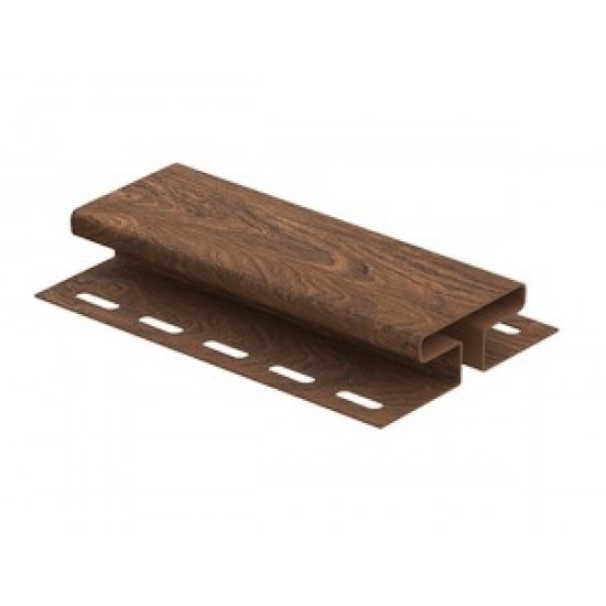Н-планка (ПВХ)0048Н,ПРОФ орех темный (10шт.)