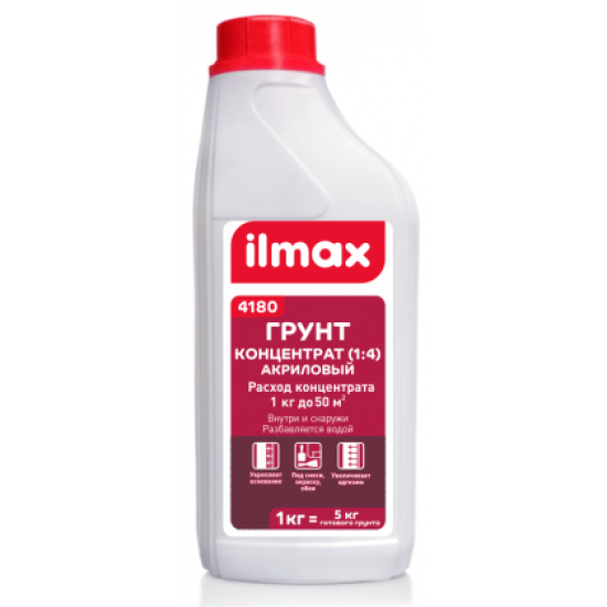 Грунтовка марки ilmax 4180 primer /1л/1кг /концентрат/РБ