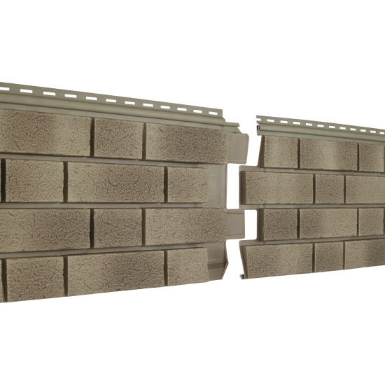 Сайдинг (ПВХ).0292.Н. «Стоун-Хаус С-Лок», клинкер балтик пустыня (1,95*0,292)