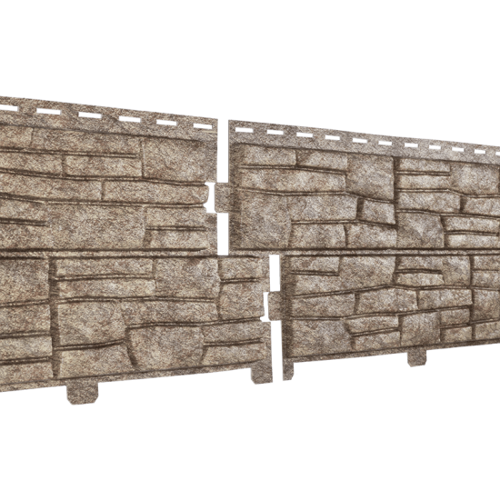 Сайдинг (ПВХ) 0225Н, "Стоун-Хаус"сланец бурый (0,45м2)