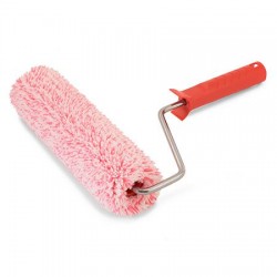 84525802  Ролик 18см, ядро 44 мм, полиакрил 18, красно-белый, ручка,  Латвия