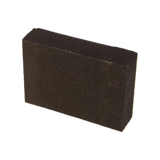 93305002 Шлиф.губка 100*70*25 мм лента с надписью, мелкая/средняя, Латвия