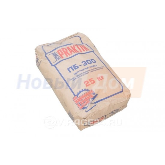 Praktik Пескобетон М-300  монтажная смесь, 25 кг   РБ