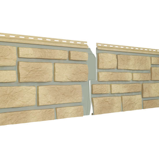 Сайдинг (ПВХ).0290.Н. «Стоун-Хаус С-Лок», таганай речной (1,95*0,29)