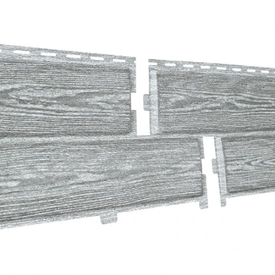Сайдинг (ПВХ).0250.Н. «Хокла», винтаж пепел  (2*0,25) 0,5 м2/шт