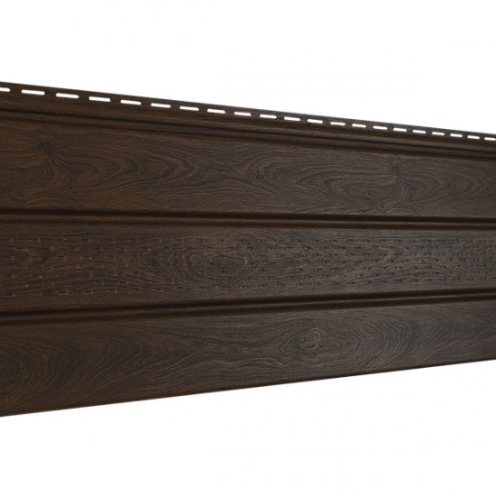 Соффит (ПВХ).0300.Н. «Проф» перфорированный частично, орех темный (3*0,3)