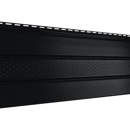 Соффит (ПВХ).0300.Н. «Проф» перфорированный частично, 426С, черный (3*0,3)