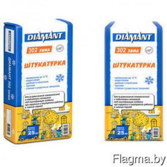 РСС, штукатурная (более 5мм), цементная, М75, Пк2 Диамант 302 ЗИМА/25кг/РБ