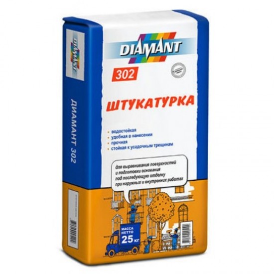 РСС, штукатурная (более 5мм), цементная, М75, Пк2 Диамант 302/25кг/РБ