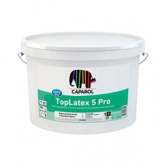 Краска акрил. в/д акриловая Caparol TopLatex 5 Pro Base 1,белая, 10 л/ 14 кг /РБ