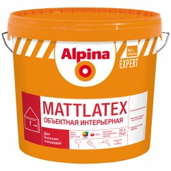 Краска поливинилацетатная в/д белая Alpina EXPERT Mattlatex База 1/10л=15,9кг/РБ NEW