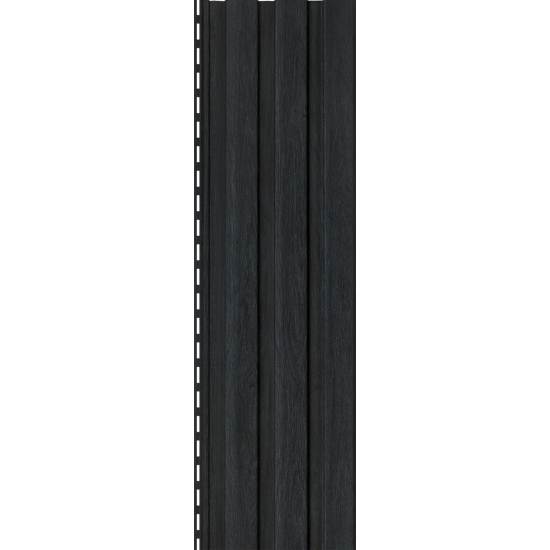 Сайдинг (ПВХ).0240.Н. "Планкен", угольный, 3,0*0,24м ;0,72 м2